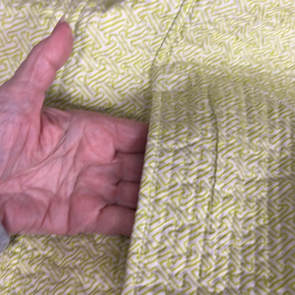 Patty Kim Quilted Cotton Floral Jacket in Lime - Size Large - Picture 7 of 7